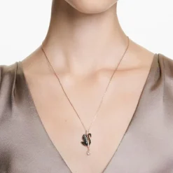 Collier Femme Swarovski Swan - 5678045 noir,doré rose
