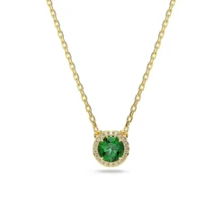 Collier Femme Swarovski Una - 5680557 Plaqué or Vert