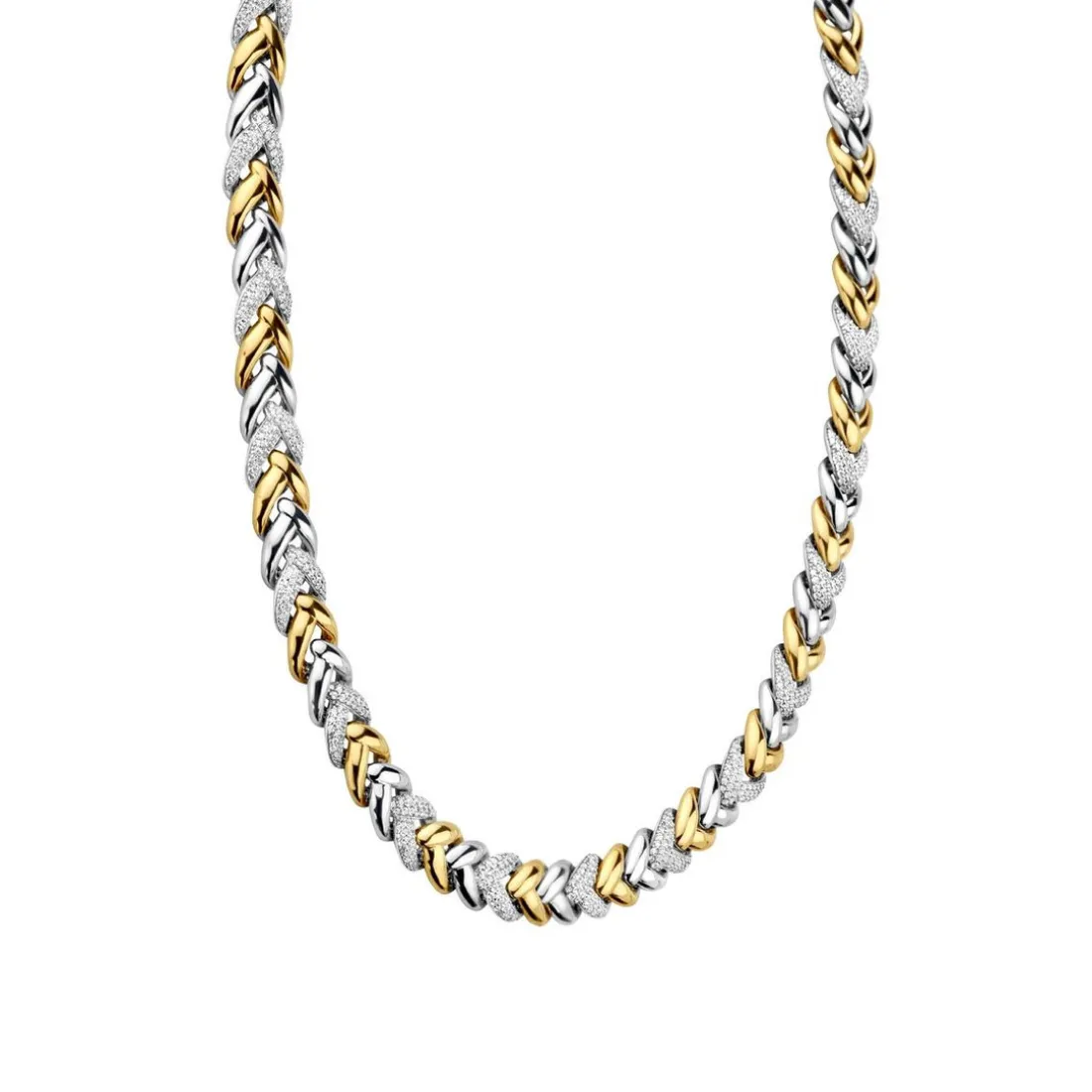 Collier Femme Ti Sento 3989ZY-42 - Argent, plaqué or