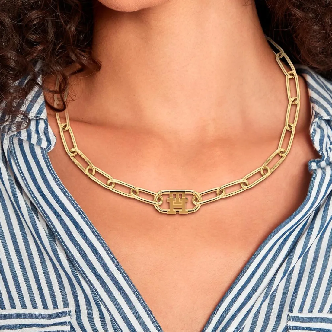 Collier Femme Tommy Hilfiger - 2780721 Acier Doré