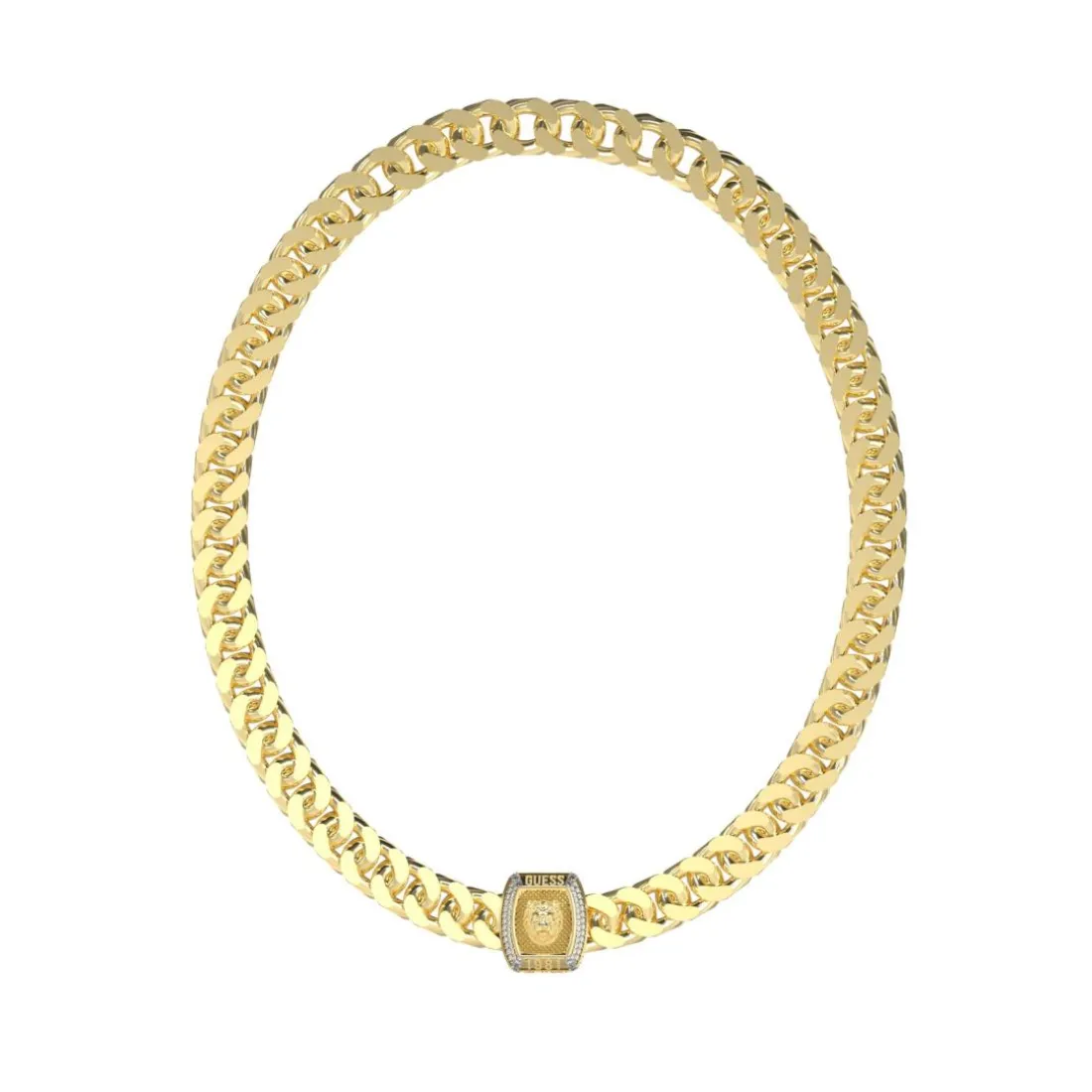 Collier Homme Guess Bijoux Lion King JUMN05004JWYG Acier Doré