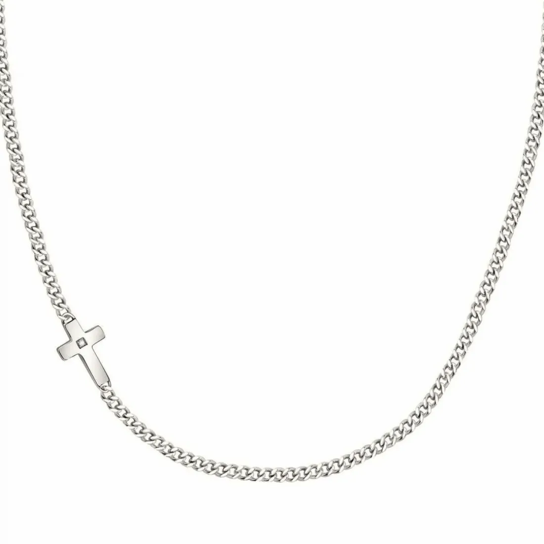 Collier Homme Morellato - SKR62 CROSS Acier Argent