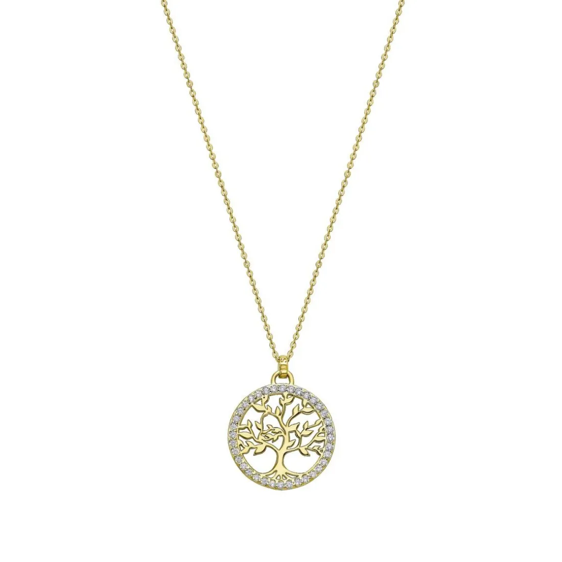 Collier Lotus Silver TREE OF LIFE LP1746-1-2 - Collier Pendentif Ajouré Arbre de vie Femme