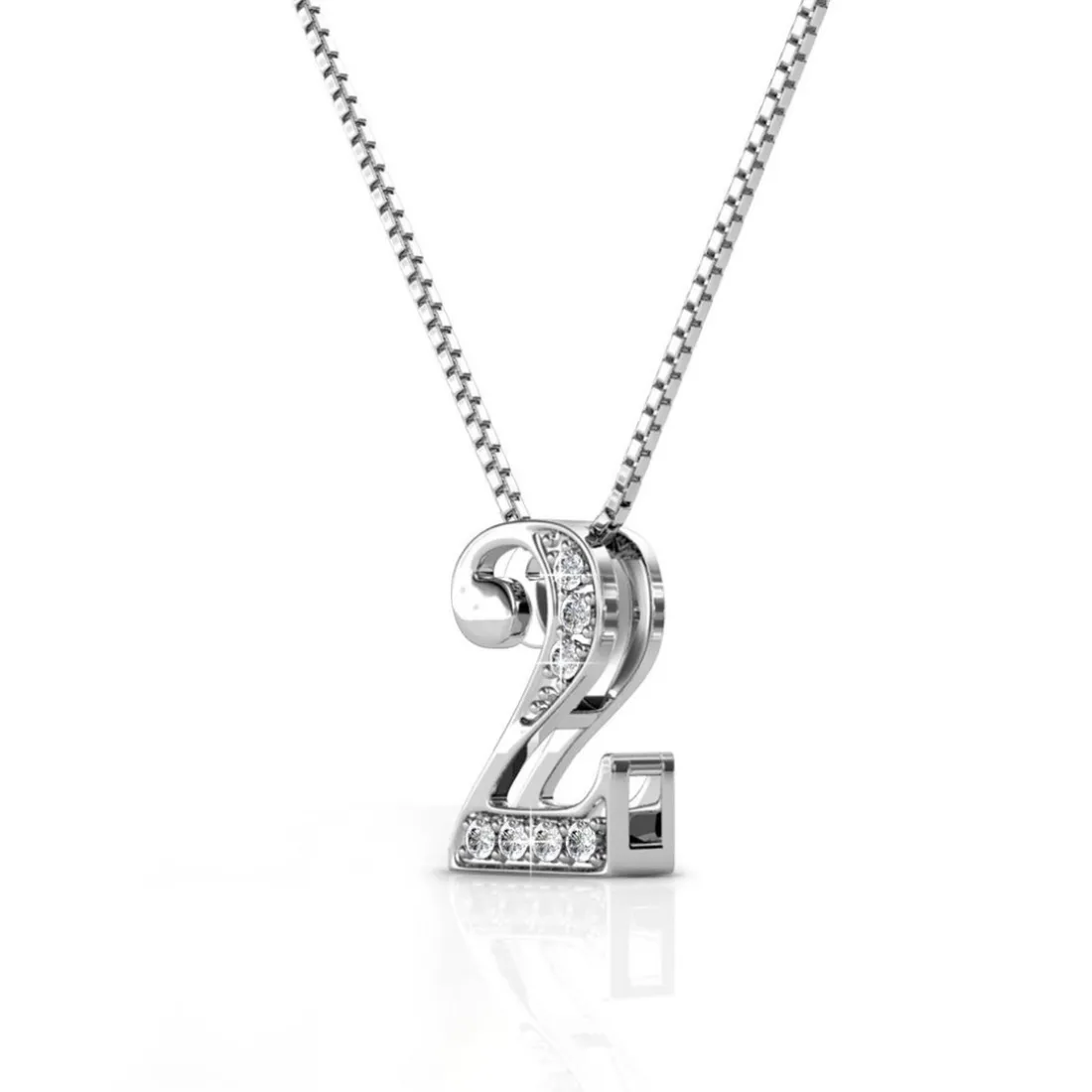Collier Number 2 Argenté