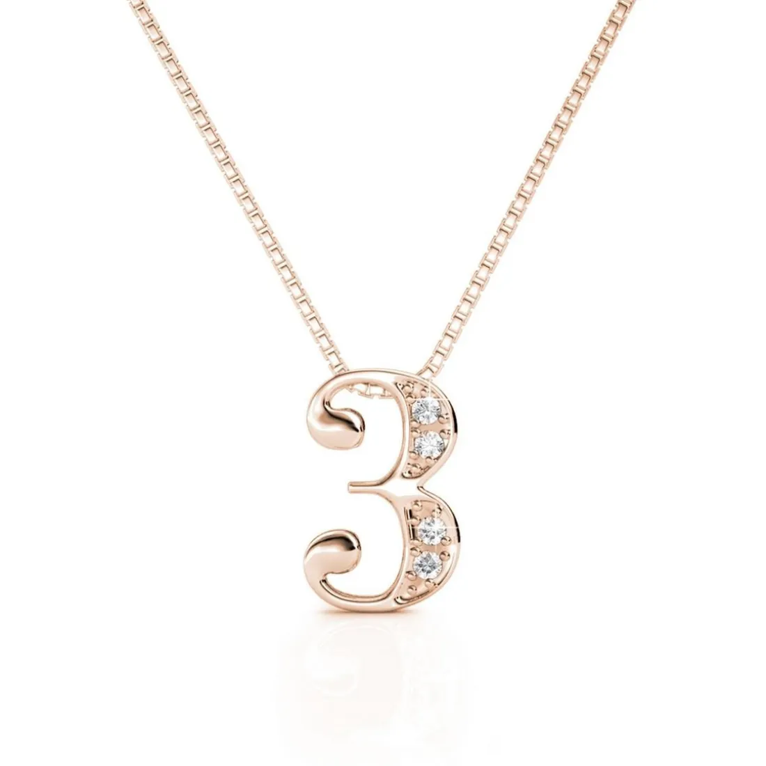 Collier Number 3 Or Rose