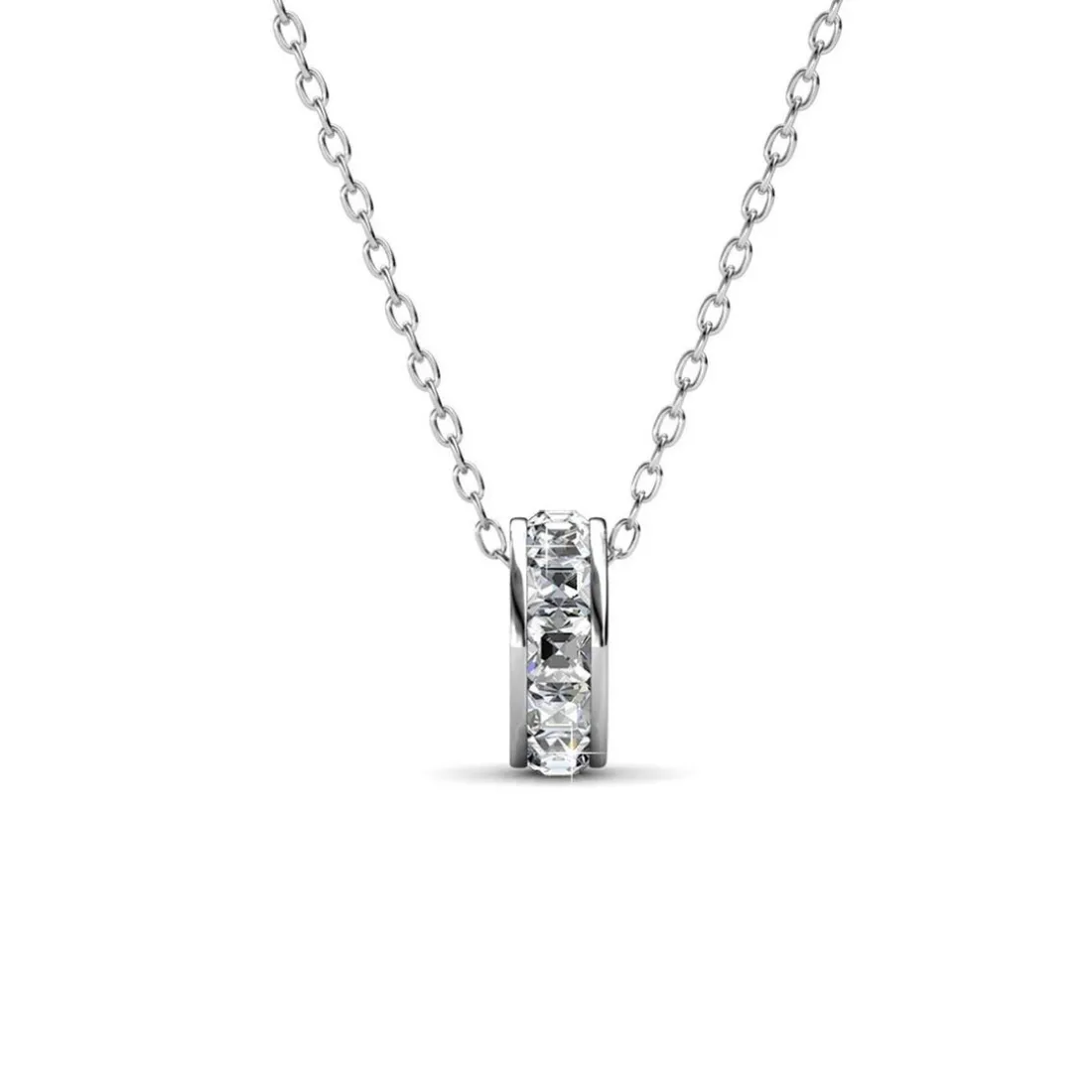 Collier Square Roller Argenté