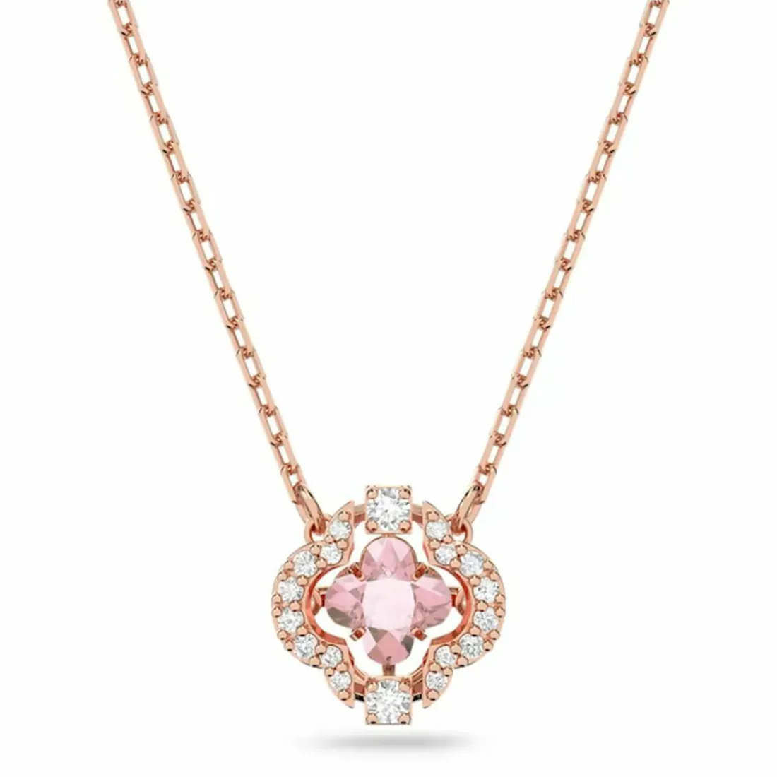 Collier Swarovski 5514488 - Collier métal rose médaille strass Femme