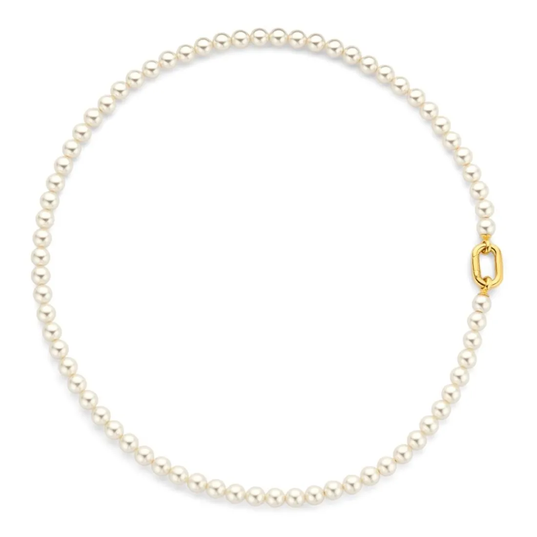 Collier Ti Sento - 34050YP Argent Doré Et Perles Synthétiques