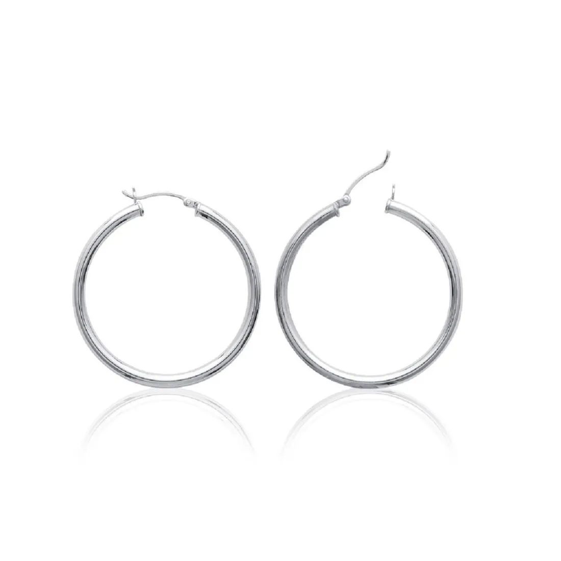 Créoles femme argent 4 mm - Z3040