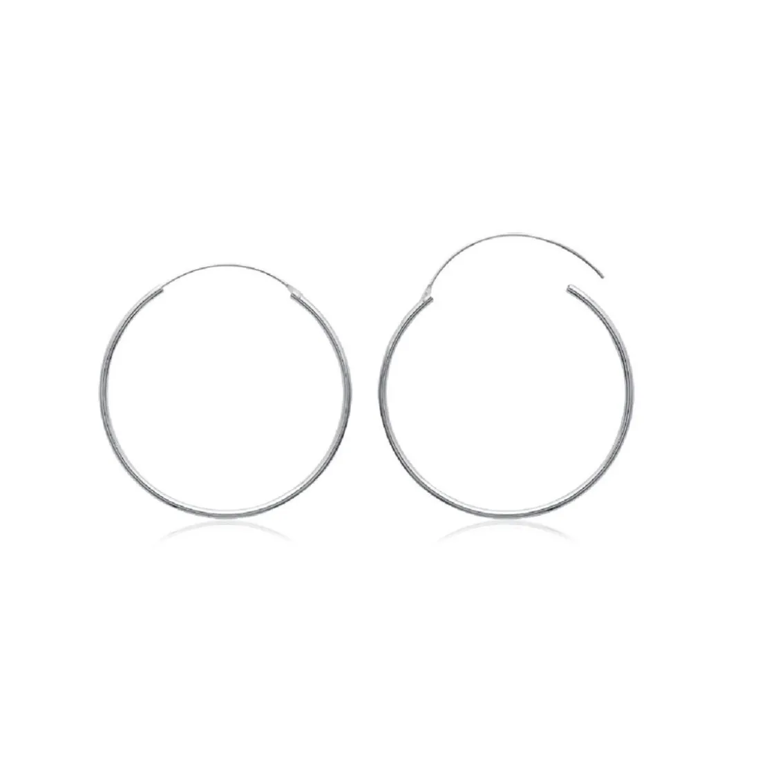 Créoles femme argent rhodié 5 mm - W0YY50