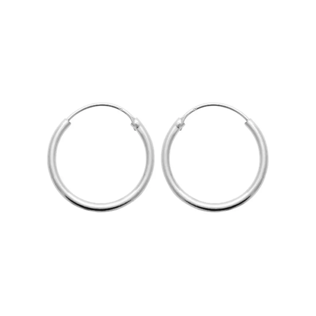 Créoles femme argent rhodié 2 mm - W0YYY0