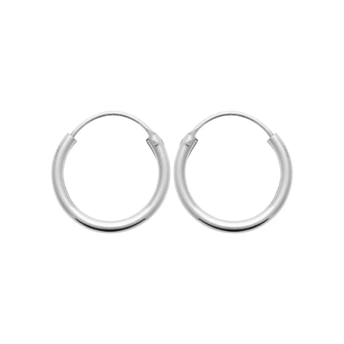 Créoles femme argent rhodié 16 mm - W0YYZ6