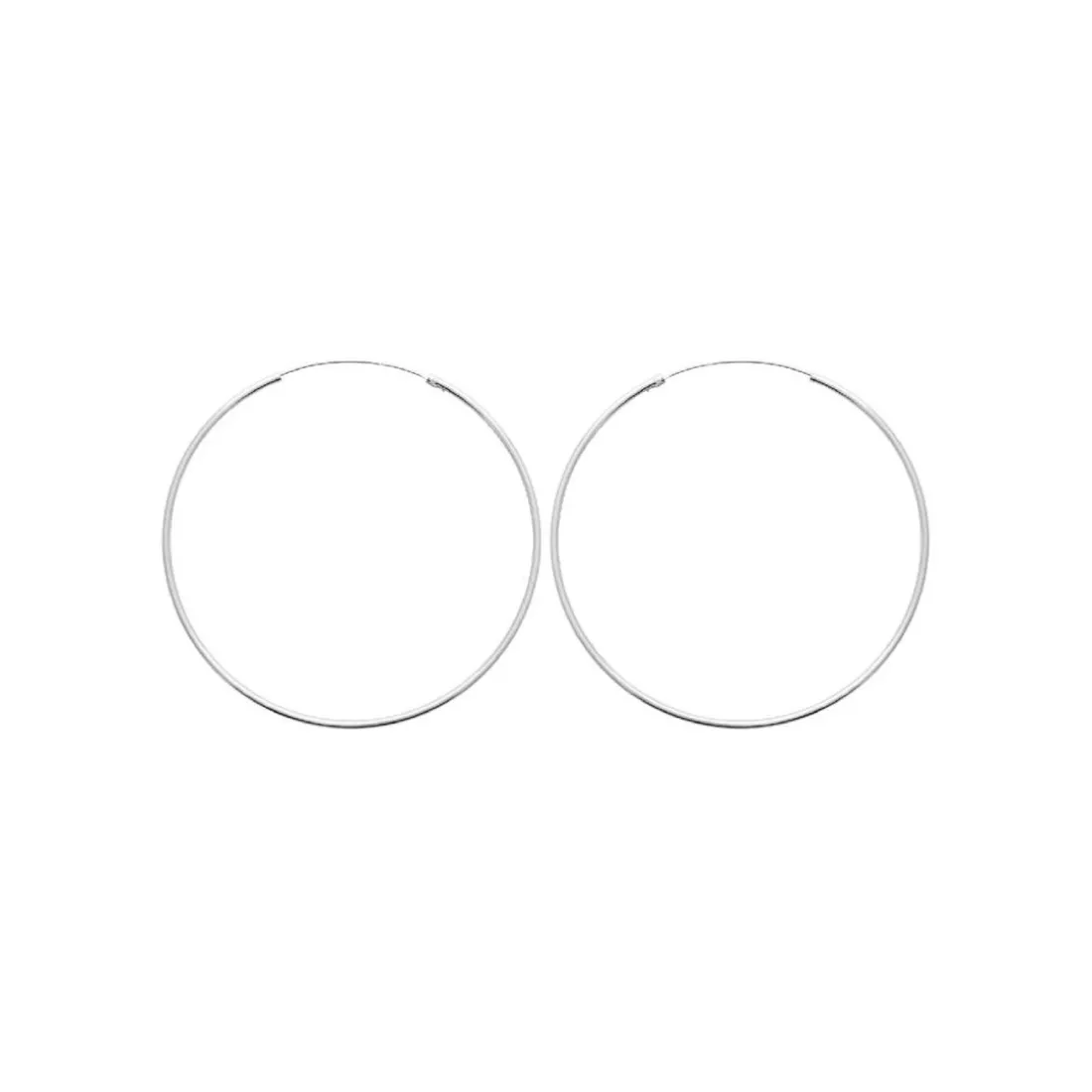 Créoles femme argent rhodié 7 mm - W0YYW0