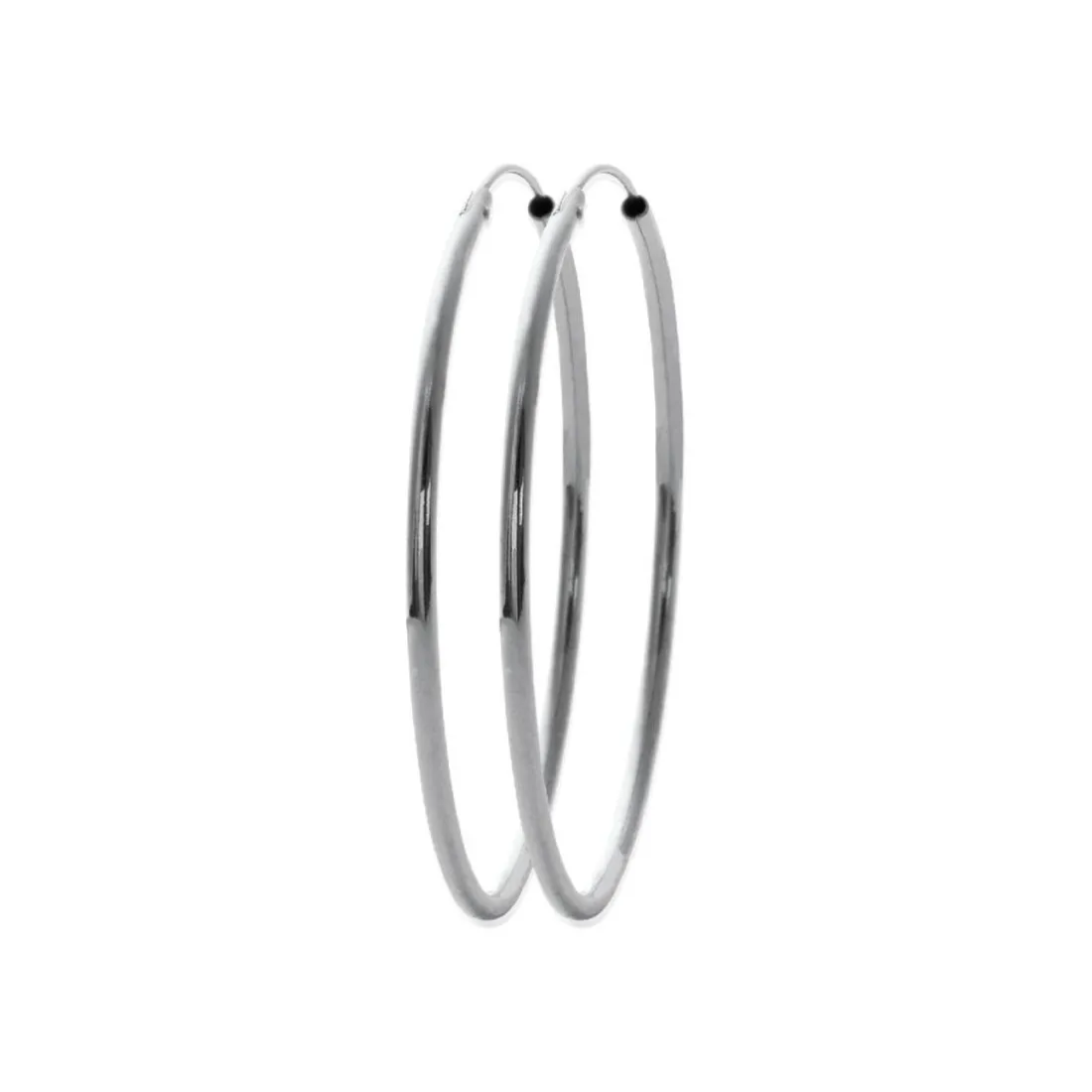 Créoles femme argent rhodié 6 mm - W0YY60