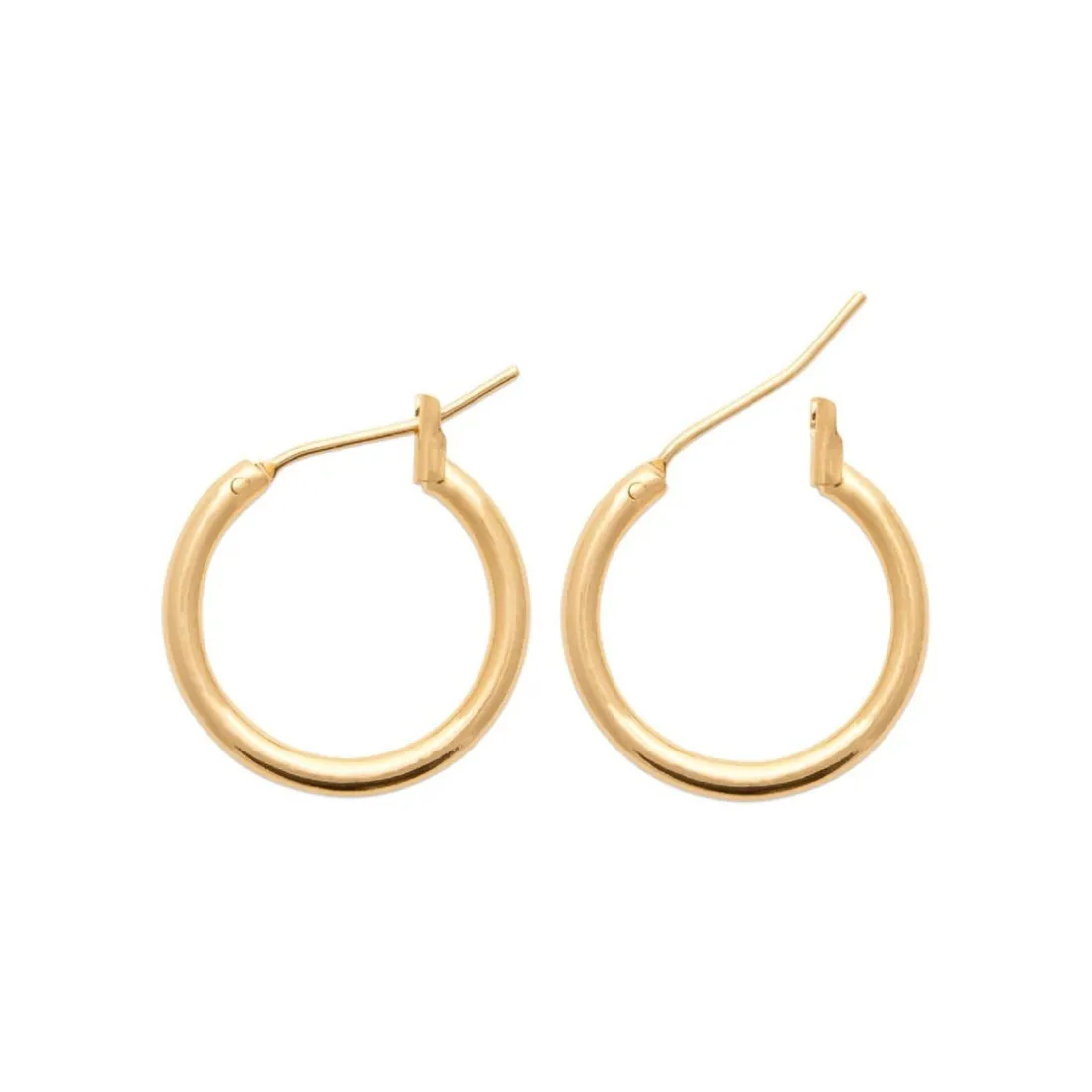 Créoles femme plaqué or 12 mm - YUUZ4