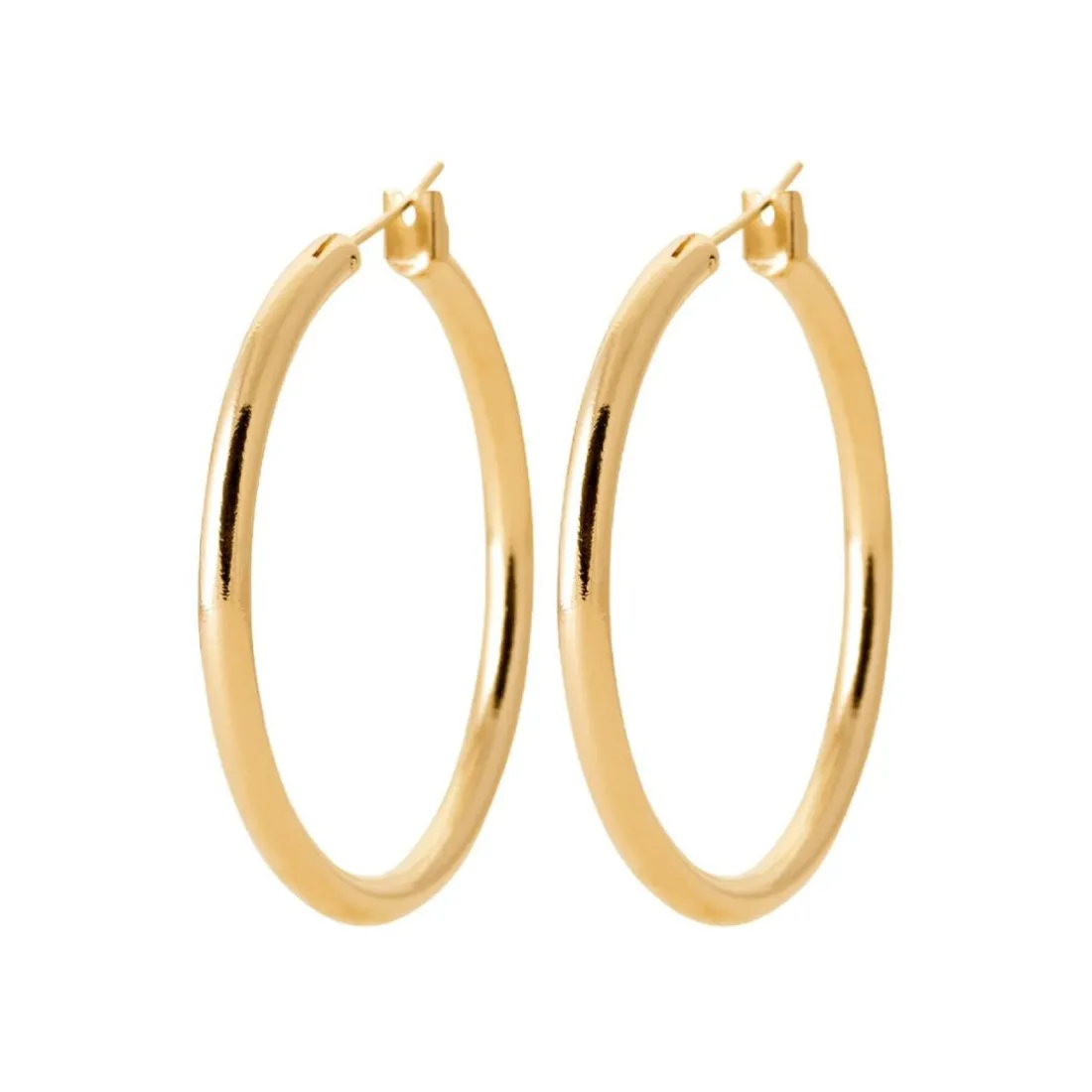 Créoles femme plaqué or 4 mm - Y0Y33VZ40