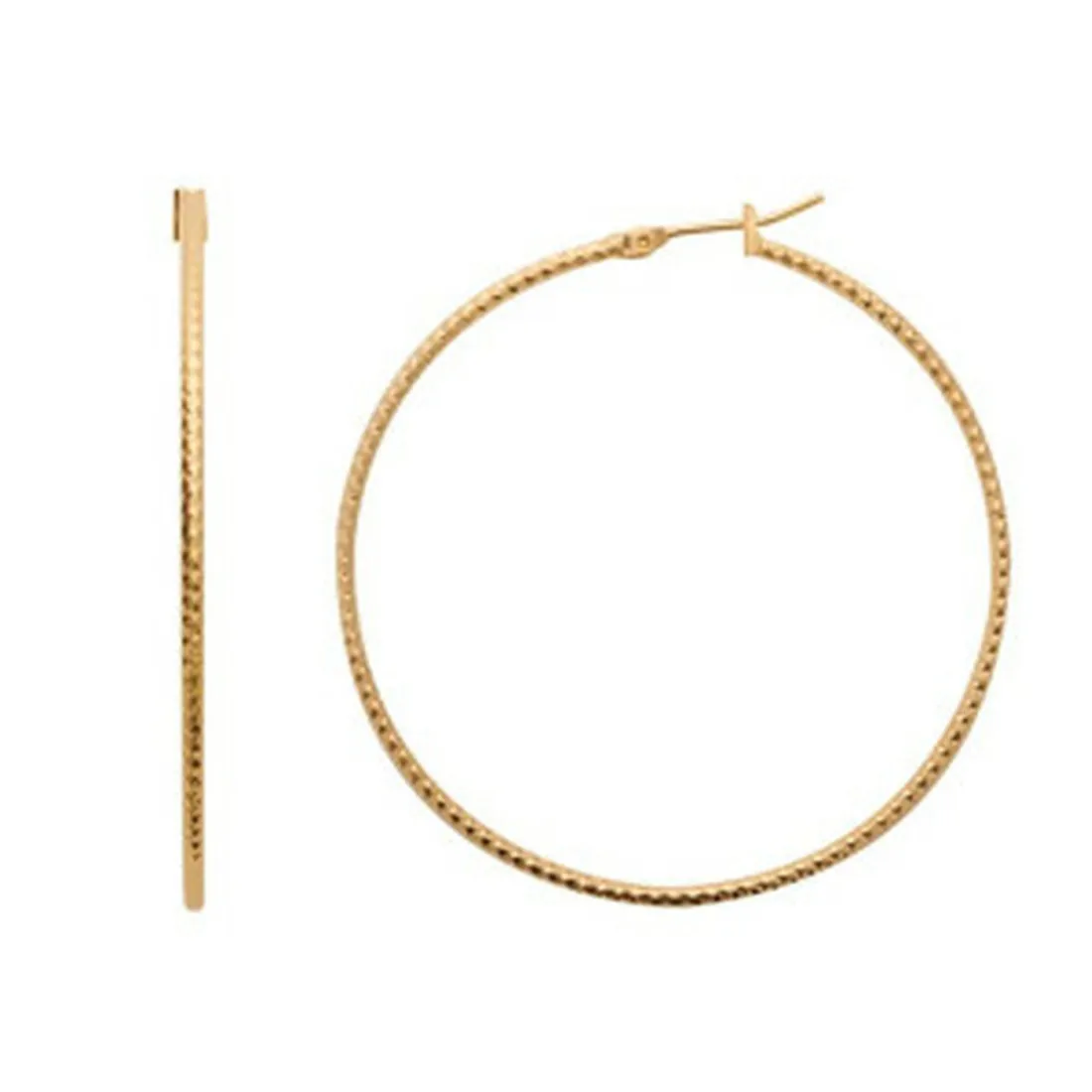 Créoles femme plaqué or 5 mm - Y6YY550