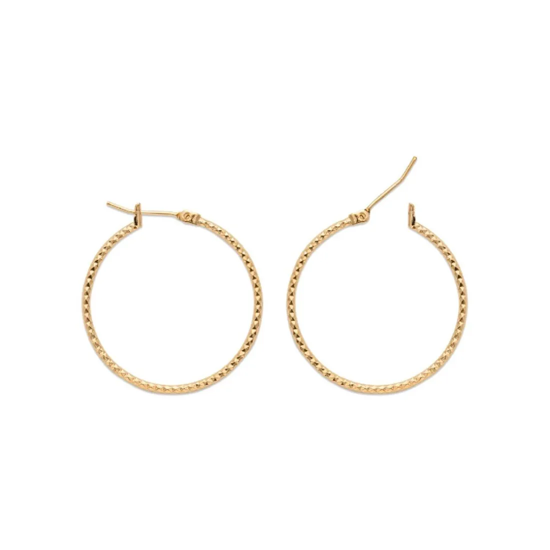 Créoles femme plaqué or 29 mm - Y6YY530