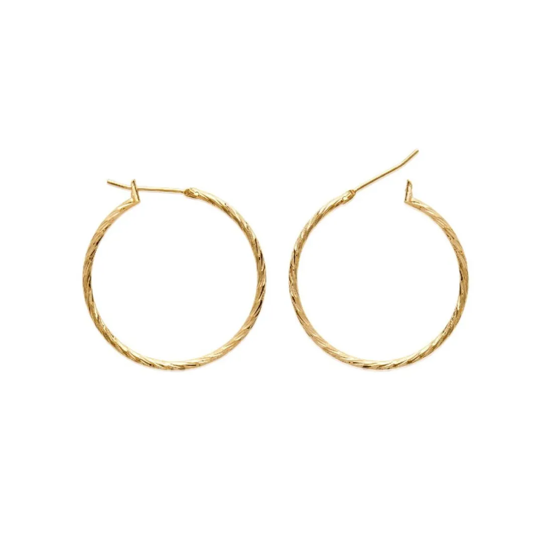 Créoles femme plaqué or 3 mm - Y6Z4U30