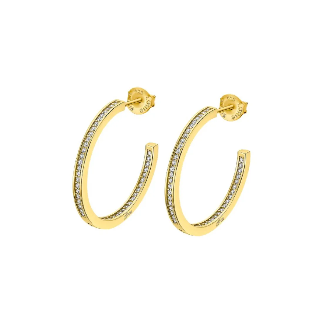 Créoles Lotus Silver Hoops LP1937-4-6 Argent Doré