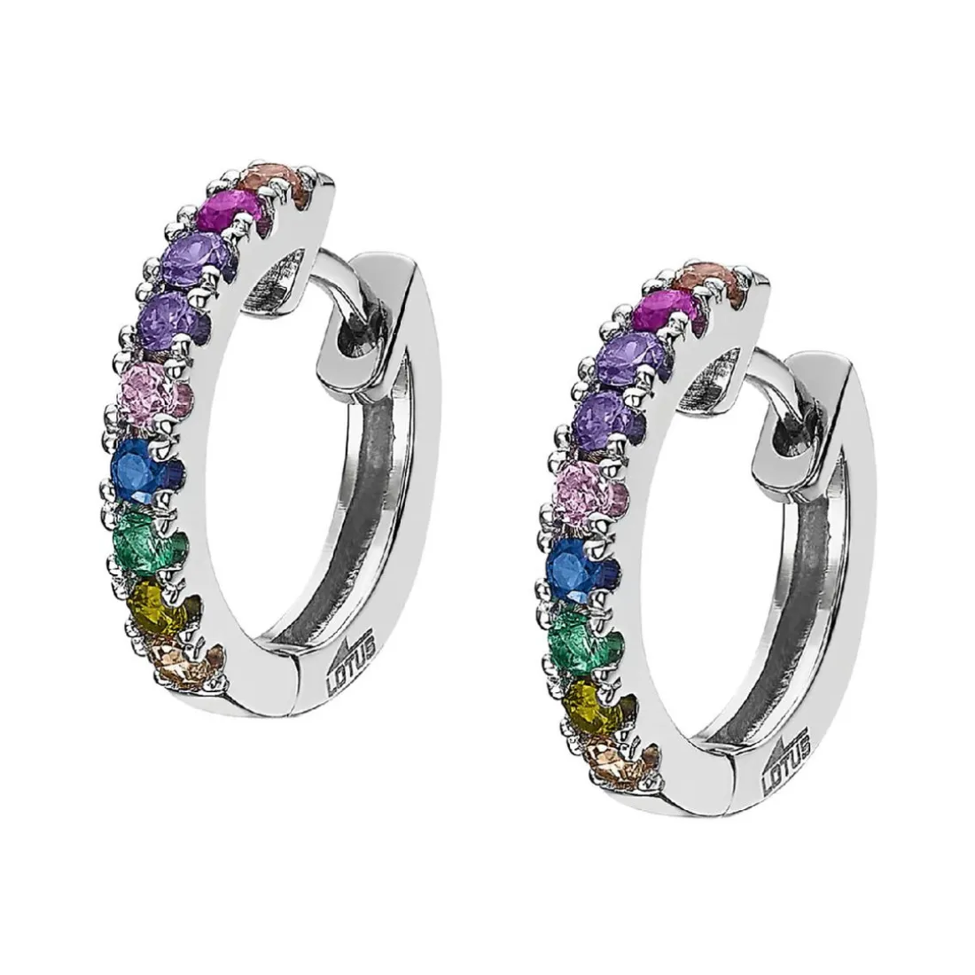 Créoles Lotus Silver Rainbow LP1993-4-1 Argent Multicolore