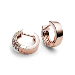 Créoles Pandora Timeless - Double Rang Pavé