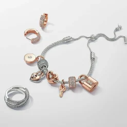 Créoles Pandora Timeless - Double Rang Pavé
