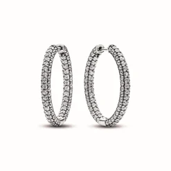 Créoles Rang Pavé Pandora Timeless