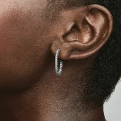 Créoles Rang Pavé Pandora Timeless