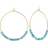 Créoles So Charm - B4255-DORE-APATITE - Boucles D'Oreilles Dorées