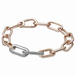 Double Link métallique Pavé argent Pandora ME