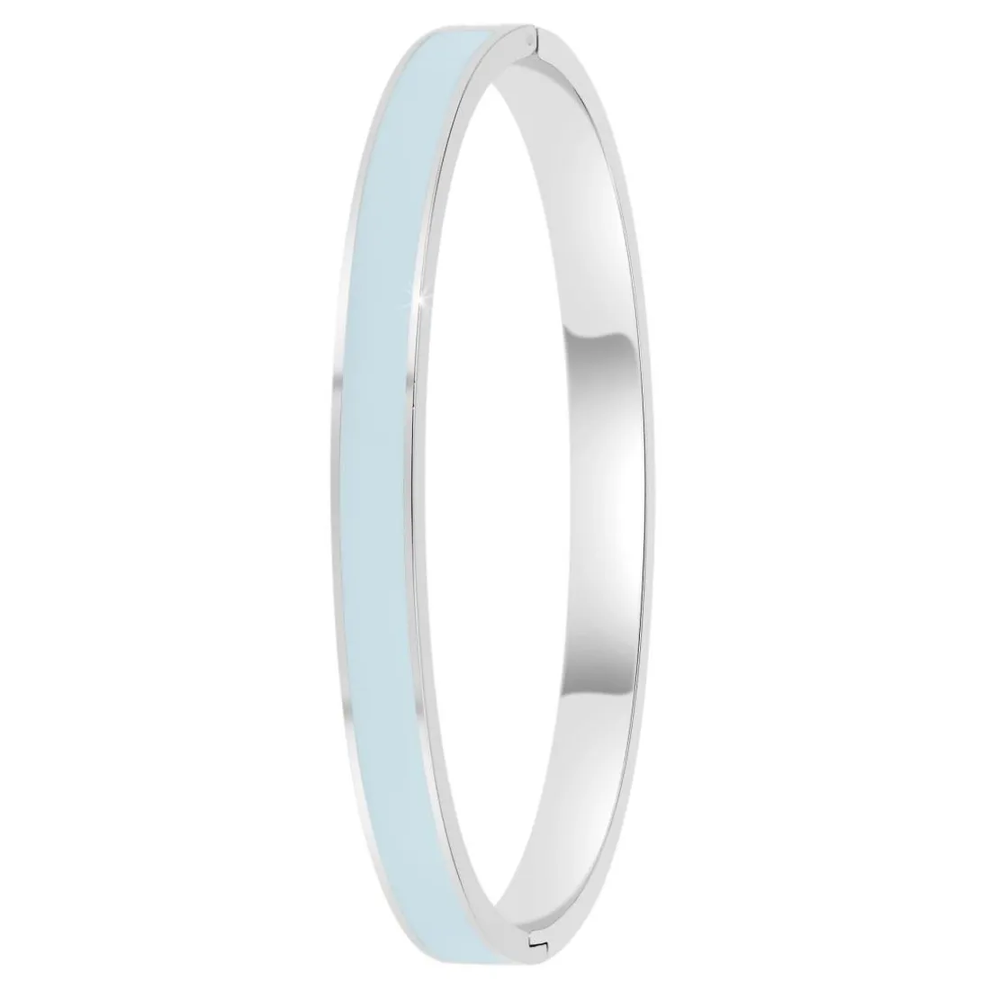 Jonc Femme So Charm - B4339-ARGENT-BLEUCLAIR - Bracelet Email Argenté