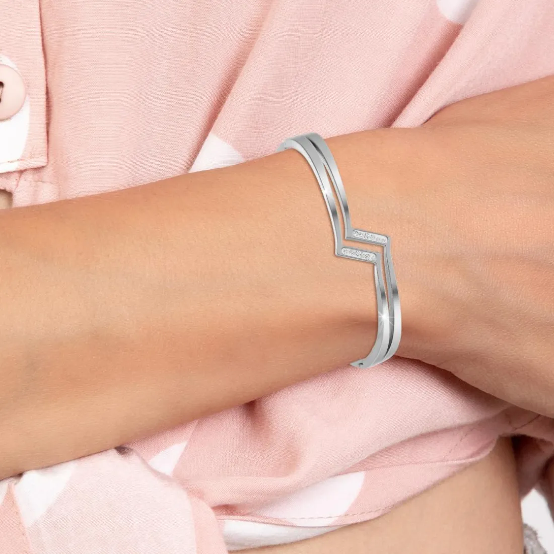 Jonc Femme So Charm - B4122-ARGENT - Bracelet Mode Argenté