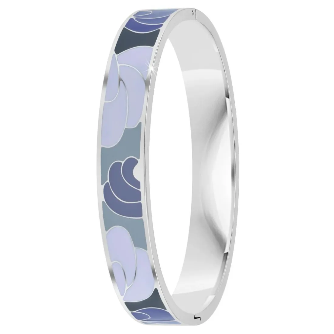 Jonc Femme So Charm - B4344-ARGENT - Bracelet Email Argenté