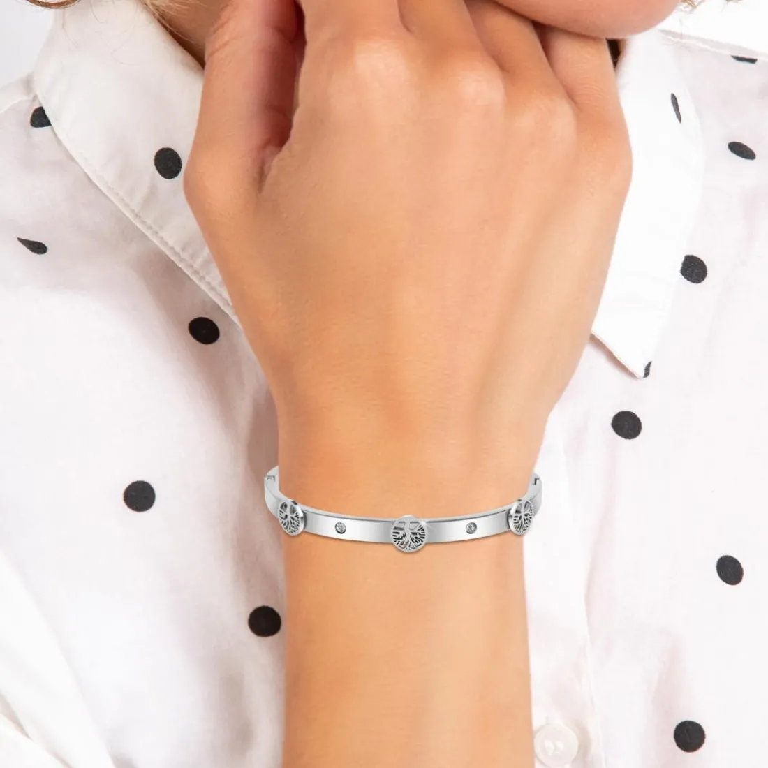 Jonc Femme So Charm - B4002-ARGENT - Bracelet Mode Argenté
