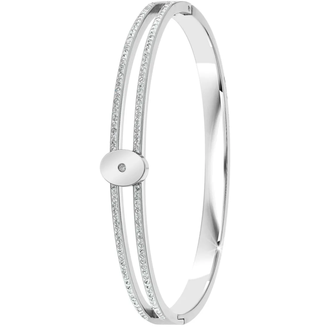 Jonc Femme So Charm - BD2922-ARGENT-DIAMANT - Bracelet Mode Argenté