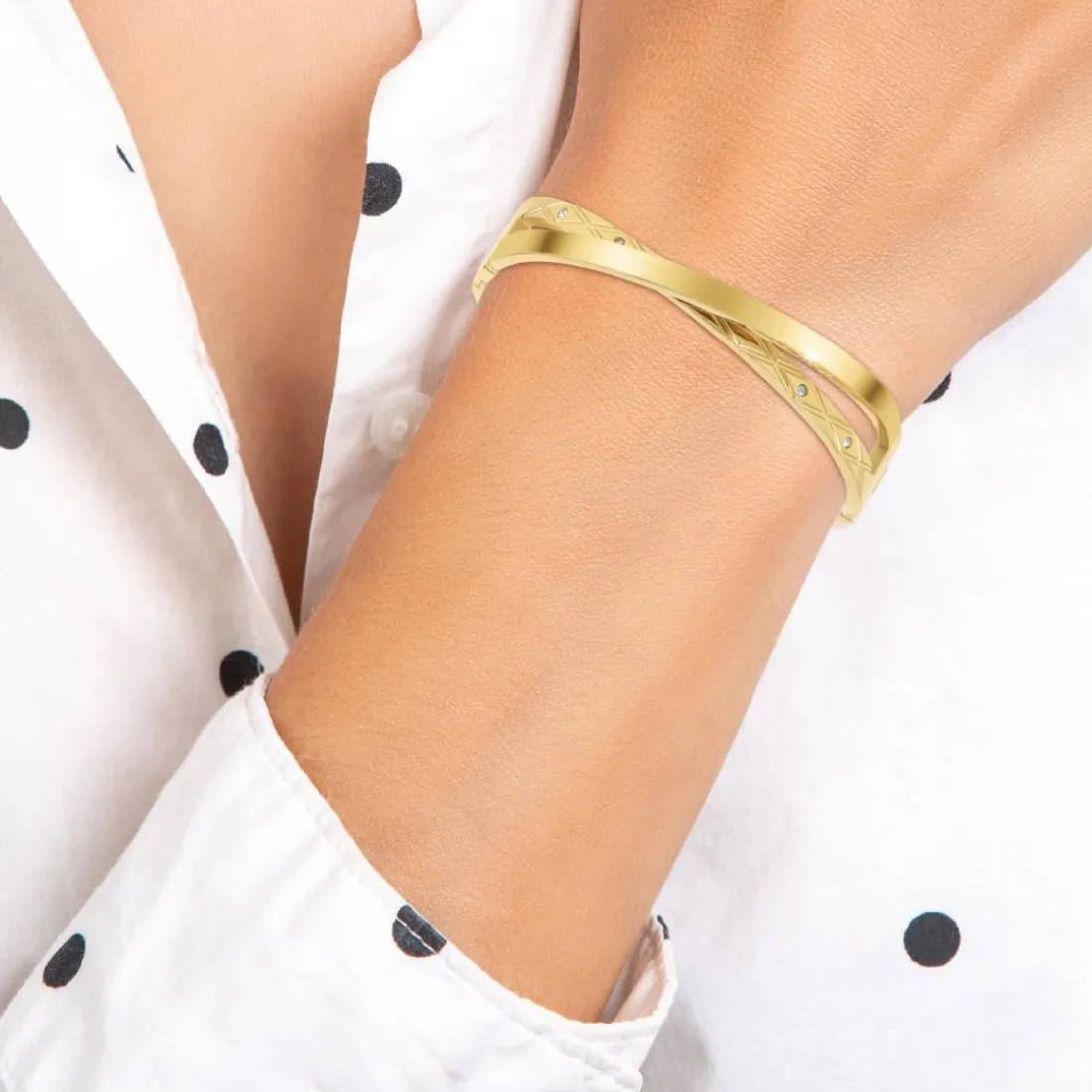 Jonc Femme So Charm - B4105-DORE - Bracelet Mode Doré