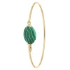 Jonc Femme So Charm - B2492-MALACHITE - Bracelet Mode Doré