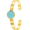 Jonc Femme So Charm - B2494-TURQUOISE - Bracelet Mode Doré