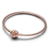 Jonc Fermoir Cercles Pandora Moments Doré Rose