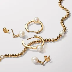 Pendants d’Oreilles Perle de Culture et Pierre
