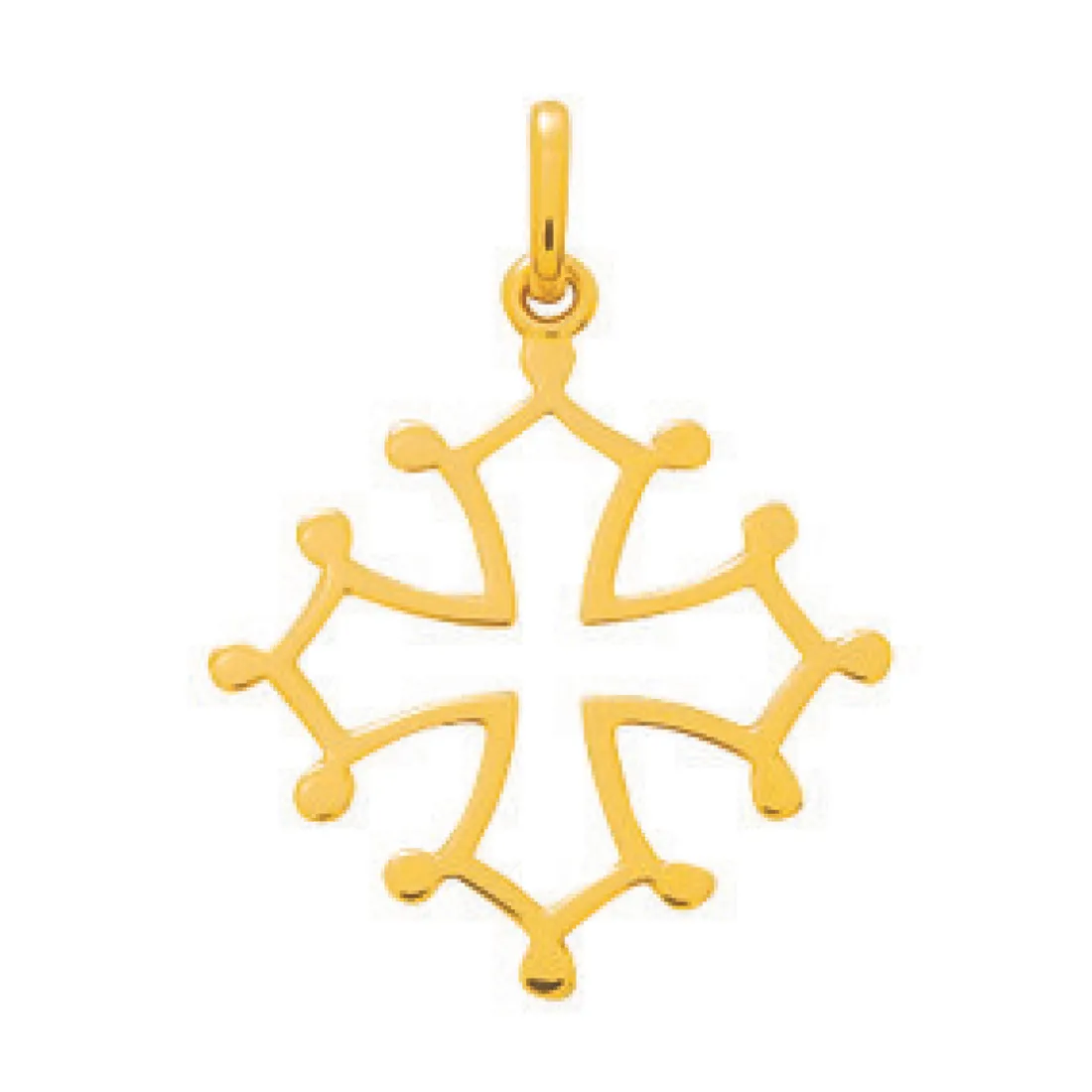 Pendentif Croix occitane or 750/1000 jaune (18K)
