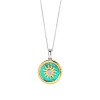 Pendentif Ti Sento - 6831TQ Argent Doré Et Pierre Synthétique Turquoise Forme Soleil