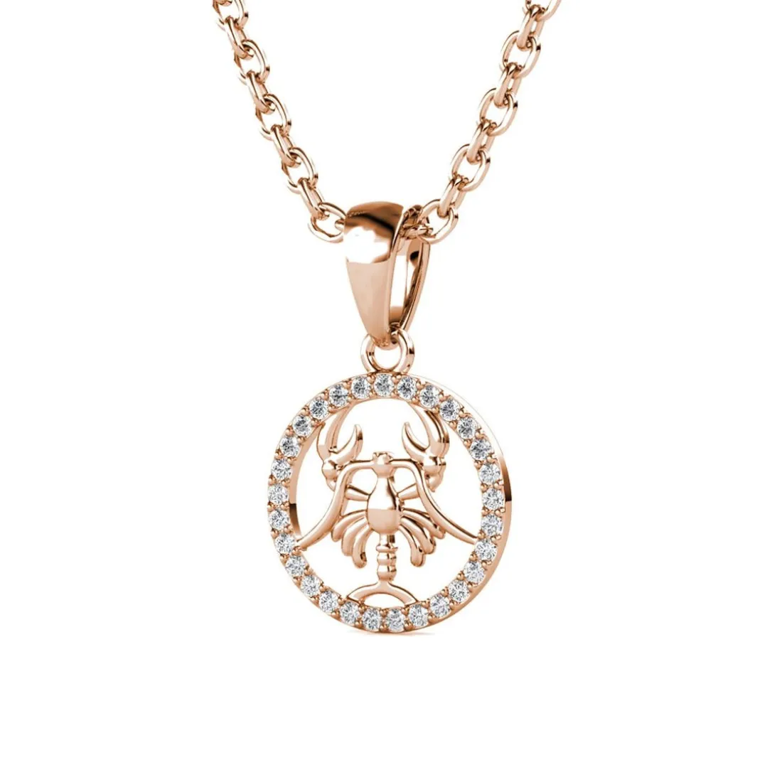 Pendentif Zodiaque Cancer Or Rose