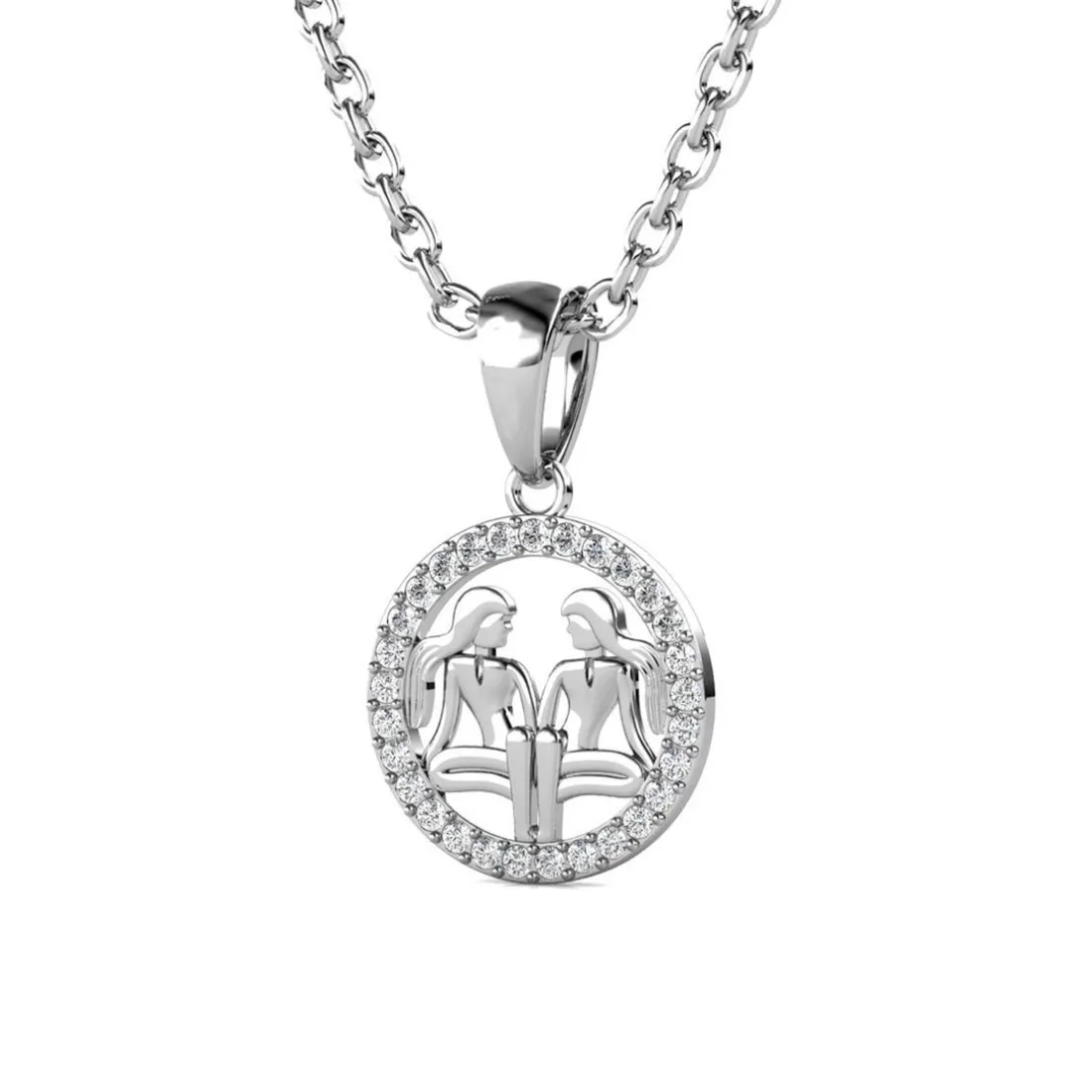 Pendentif Zodiaque Gémeaux Argenté