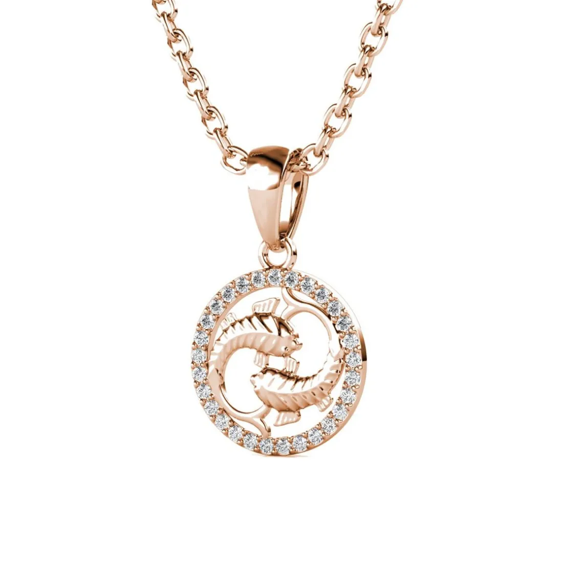 Pendentif Zodiaque Poisson Or Rose