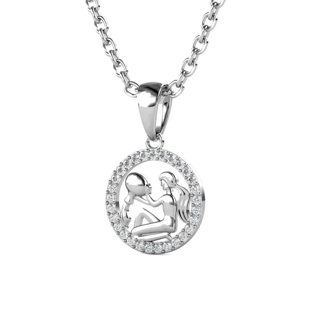 Pendentif Zodiaque Verseau Argenté