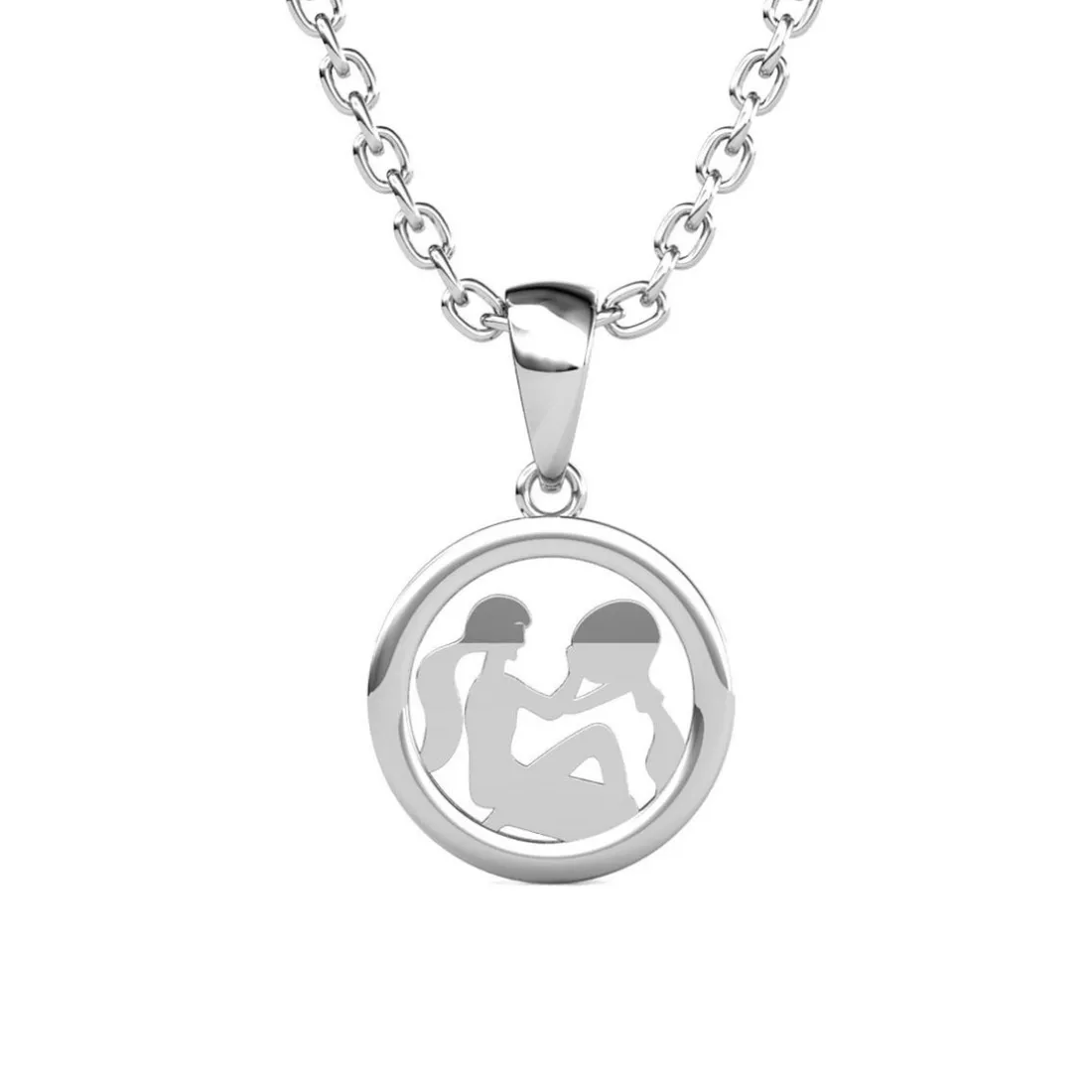 Pendentif Zodiaque Verseau Argenté