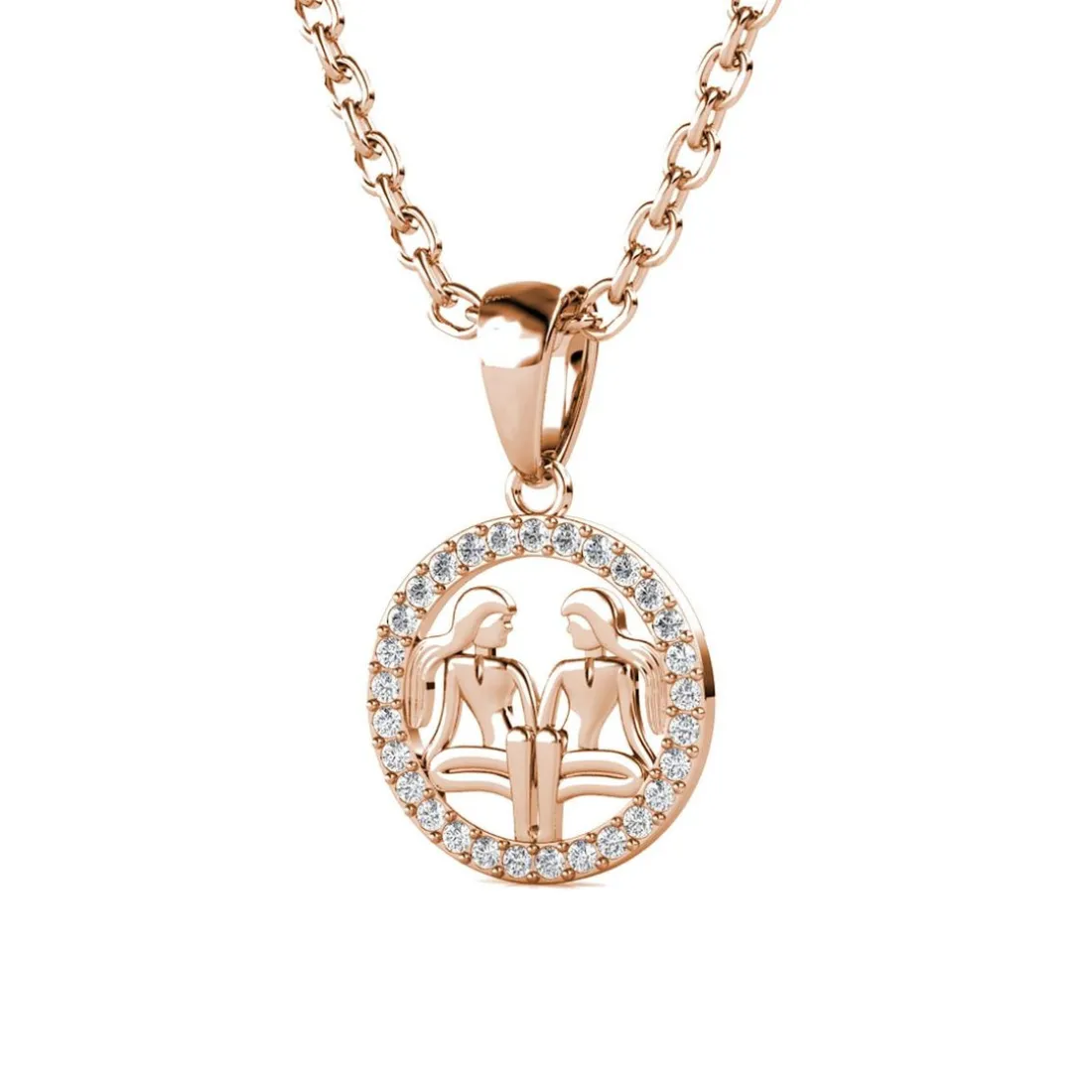 Pendentif Zodiaque Gémeaux Or Rose