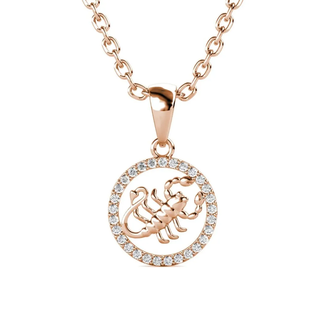 Pendentif Zodiaque Scorpion Or Rose